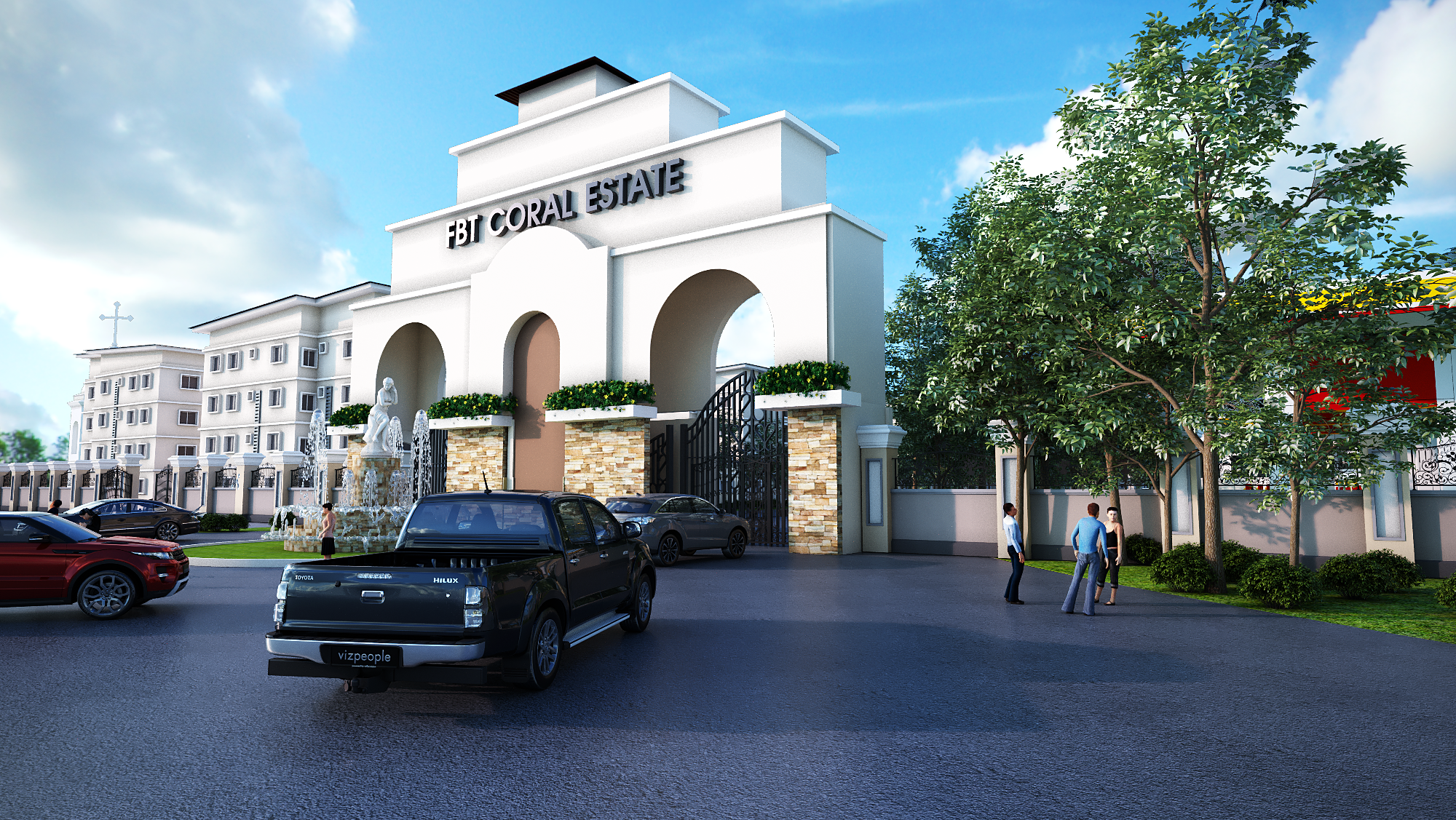 Model of FBT Coral Estate, Nigeria.