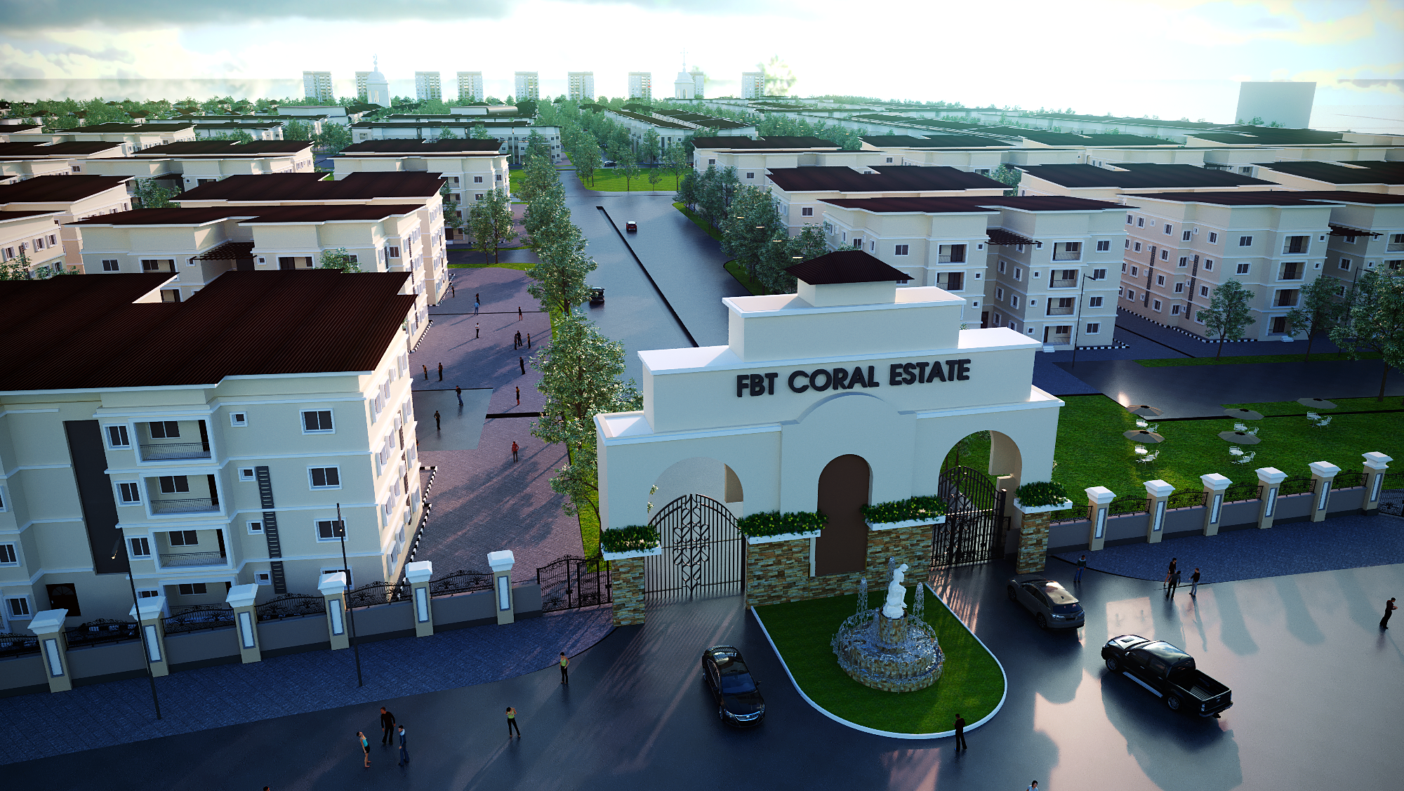 Model of FBT Coral Estate, Nigeria.