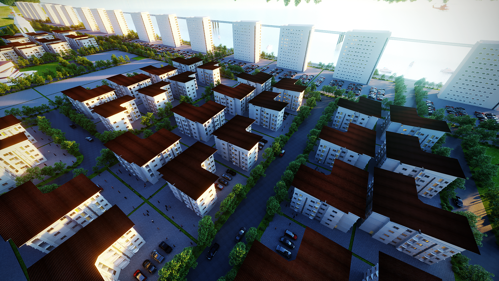 Model of FBT Coral Estate, Nigeria.