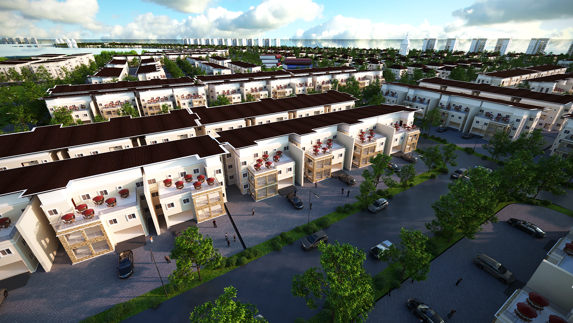 Model of FBT Coral Estate, Nigeria.