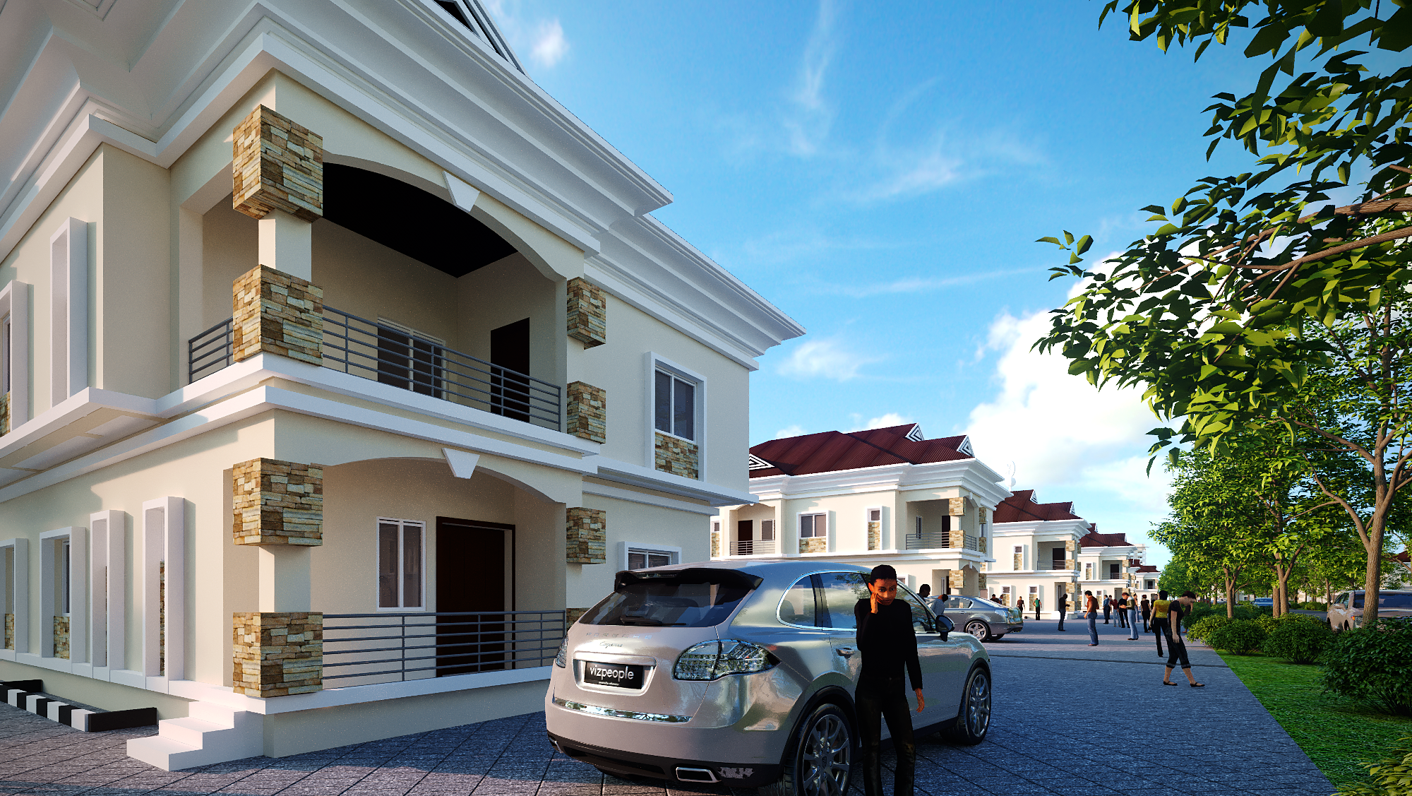 Model of FBT Coral Estate, Nigeria.