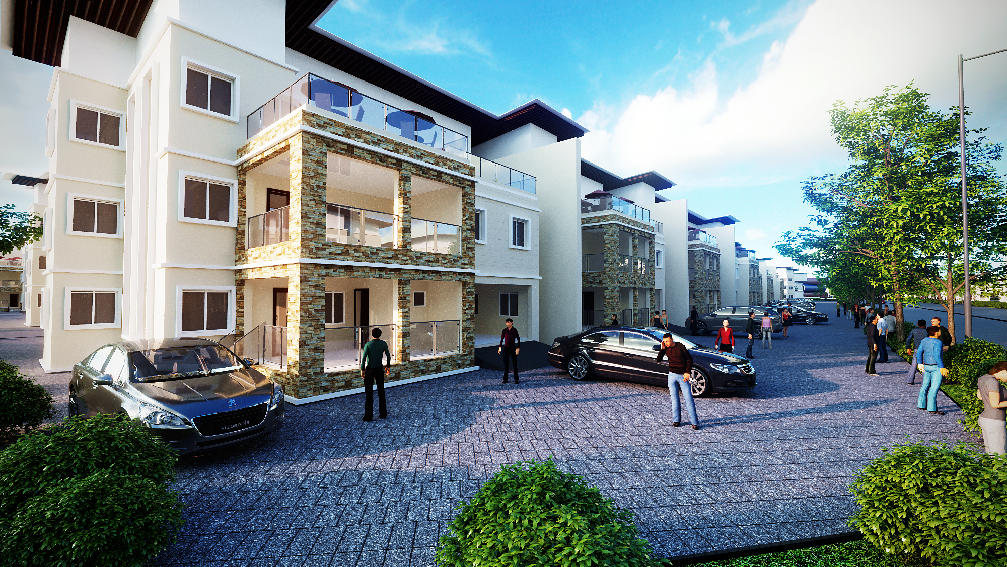 Model of FBT Coral Estate, Nigeria.