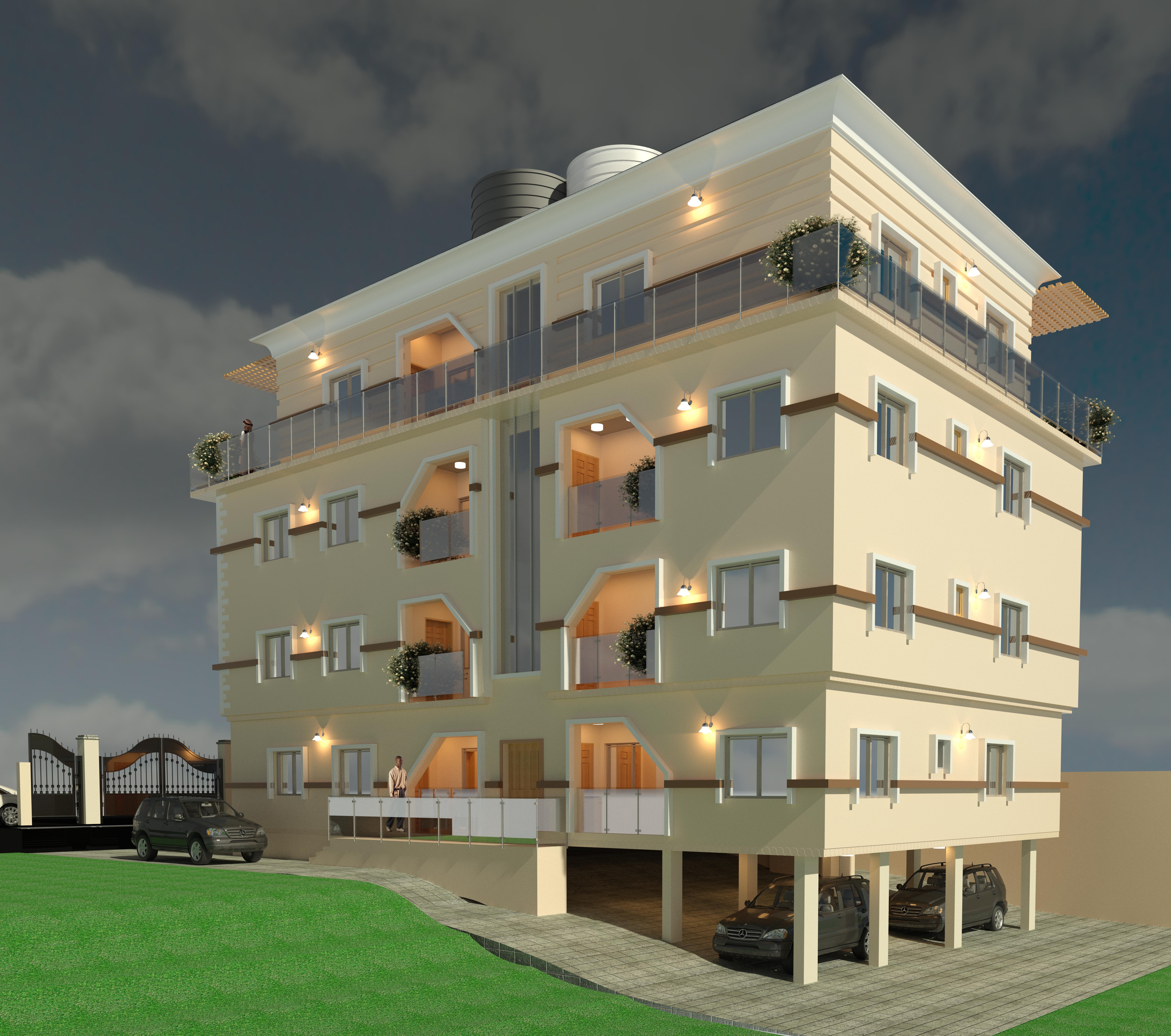 Model of a project at Valley Estate, Ikeja, Nigeria.