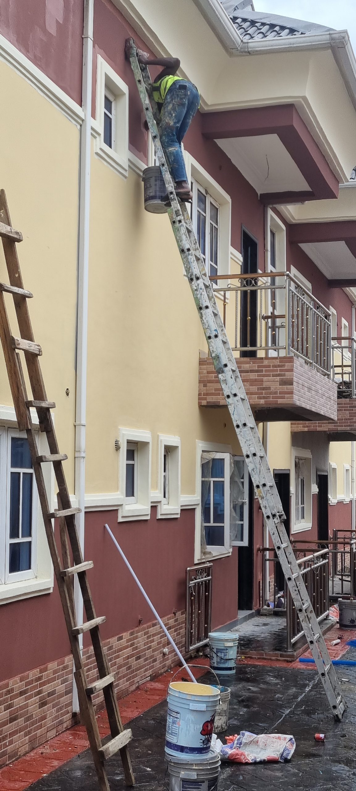 (During Pinting)Design and Full Construction of a Block of 4Luxury 3 Bedroom Flat Apartment at Oko Oba,,Agege, Lagos,Nigeria