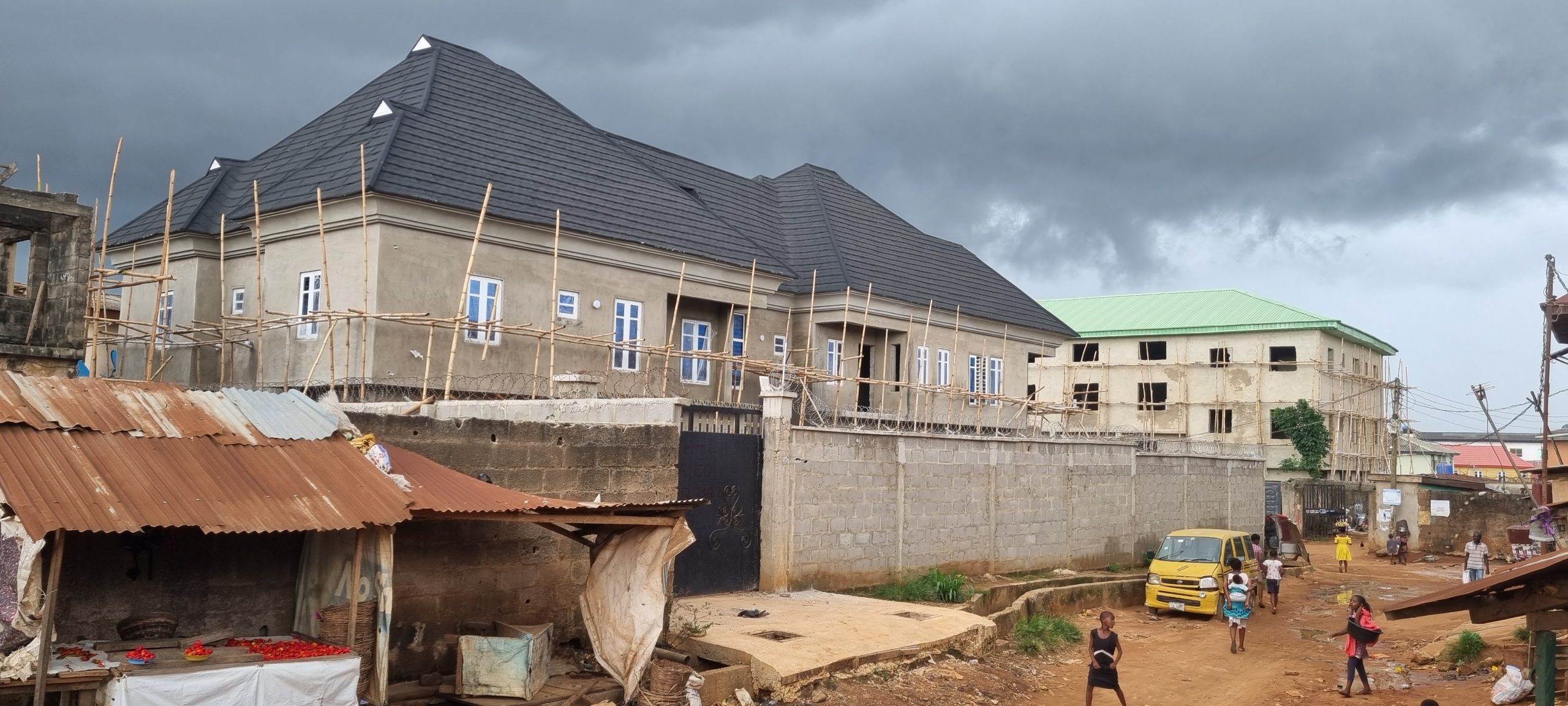 Roofing of Semi Detached Duplex at Idimu, Lagos, Nigeria