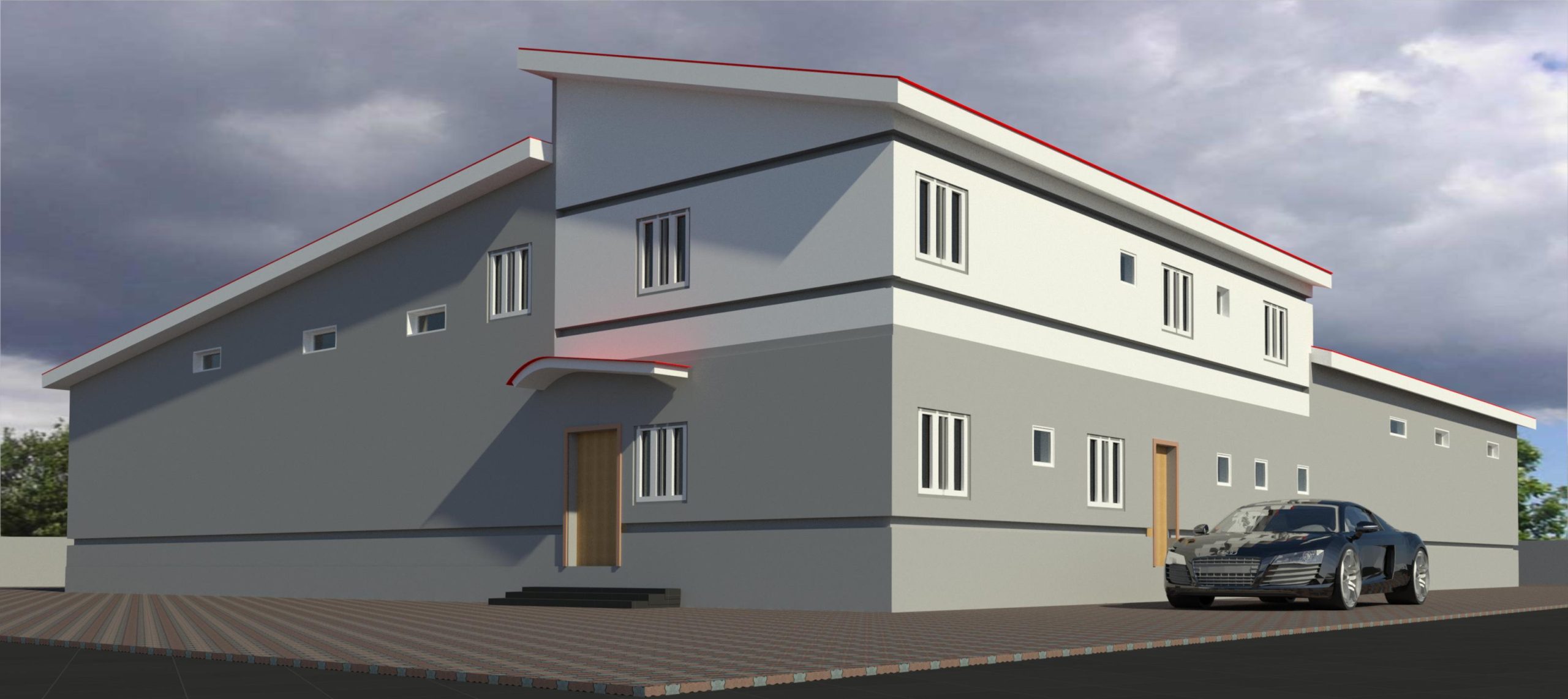 Designed Model of a Luxury Detached Duplex at Lagos State Medium Density Industrial Estate, Ishefun , Ayobo, Lagos, Nigeria