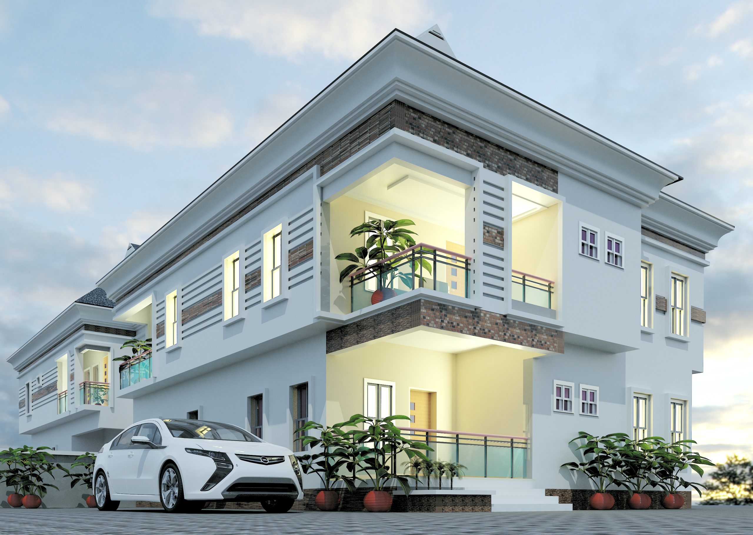 Designed Model of a Semi Detached Duplex at Idimu, Lagos, Nigeria